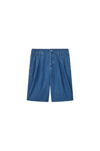 School boy shorts - Stone Bleached Blue Denim