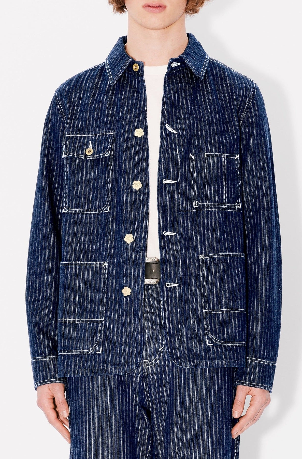 Casual workwear jacket - Rinse Blue Denim