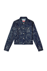Kenzo Star Tiger Trucker Jacket - Rinse Blue Denim