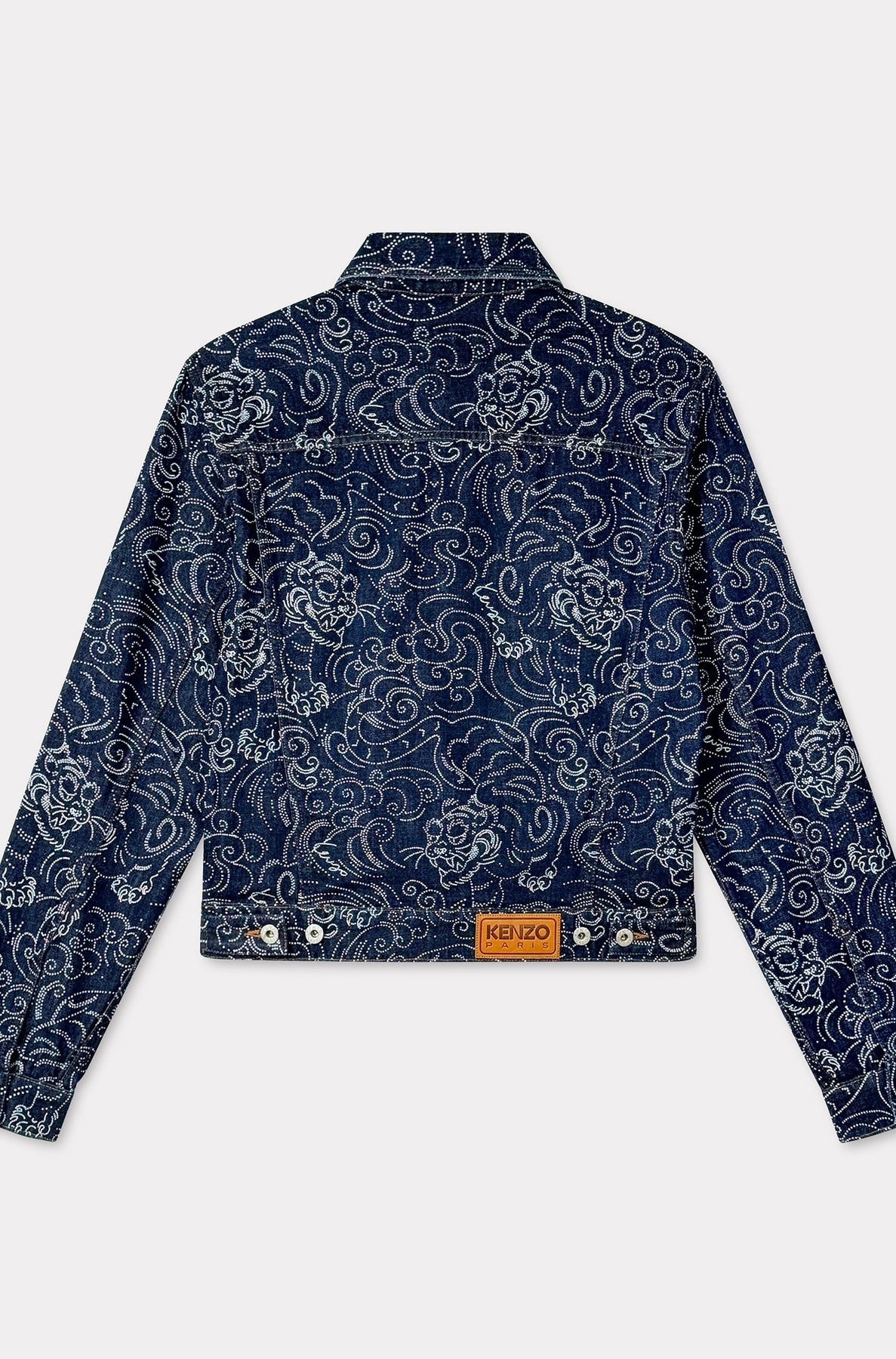 Kenzo Star Tiger Trucker Jacket - Rinse Blue Denim