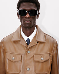 Degrade Leather Jacket