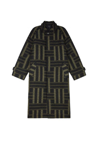 Manteau Kenzo Weave en laine - Black