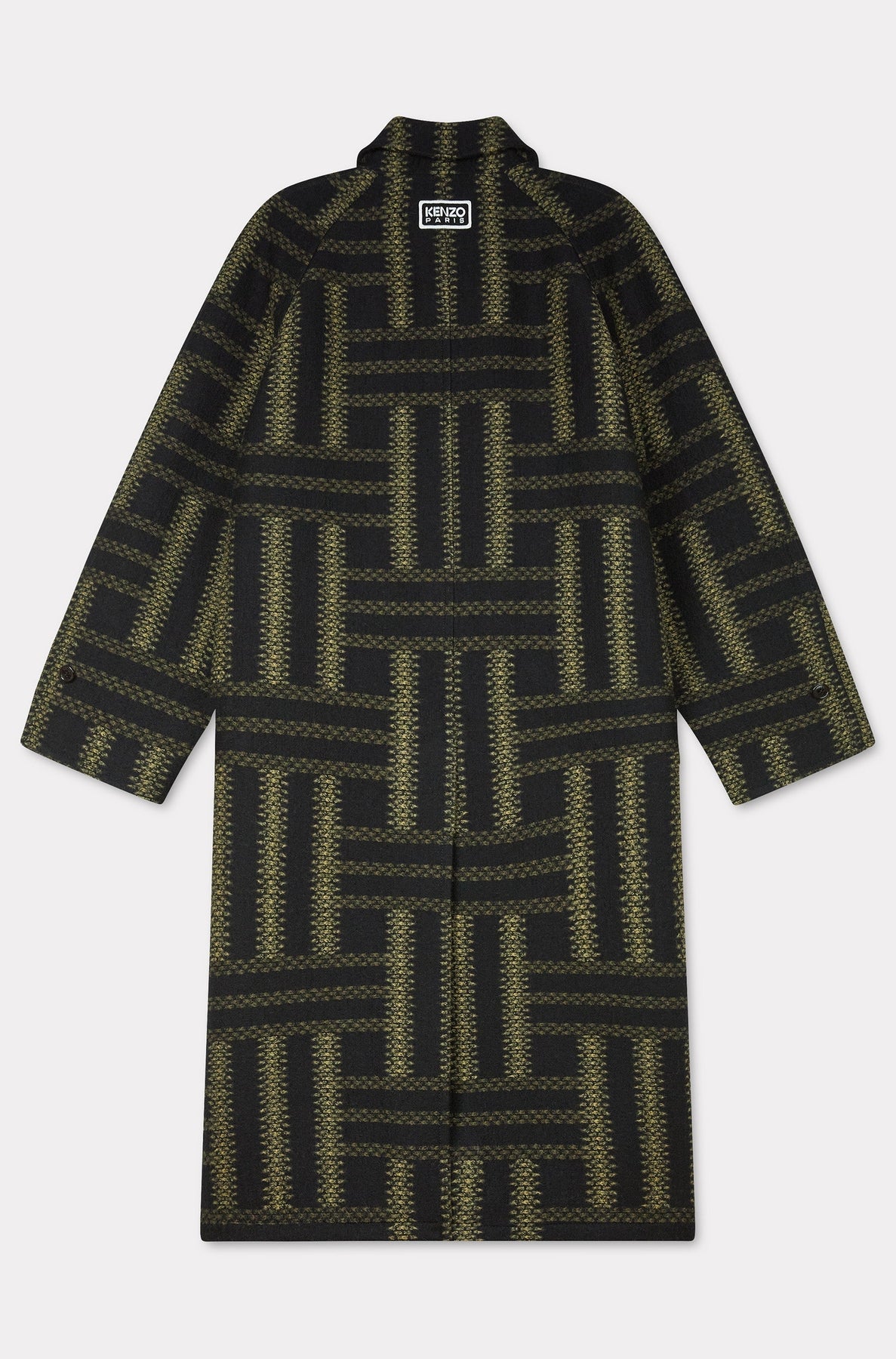 Manteau Kenzo Weave en laine - Black