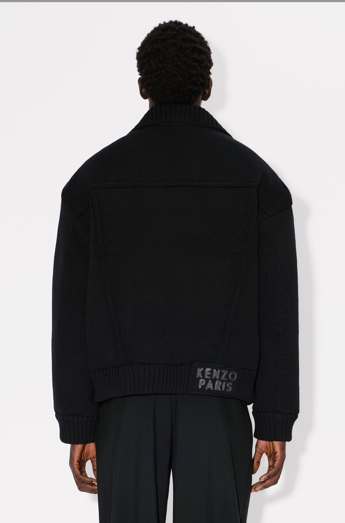 Knitted down jacket - Black