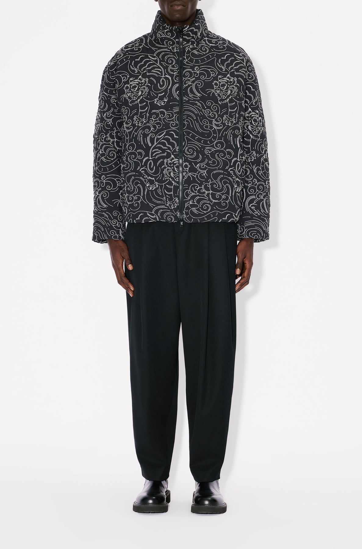 Kenzo Star Tiger Down Jacket - Black