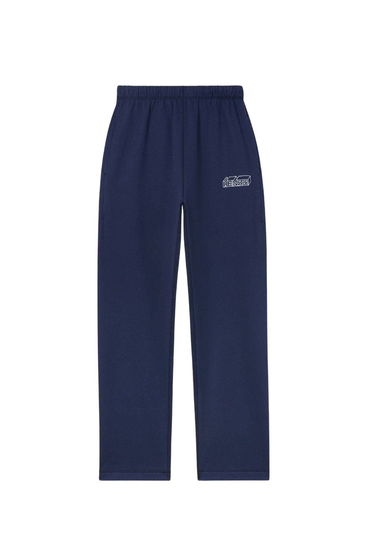 Kenzo Kube embroidered straight-leg sweatpants - Midnight Blue