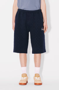 Kenzo Weave oversize embroidered shorts - Blue Black
