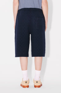 Kenzo Weave oversize embroidered shorts - Blue Black
