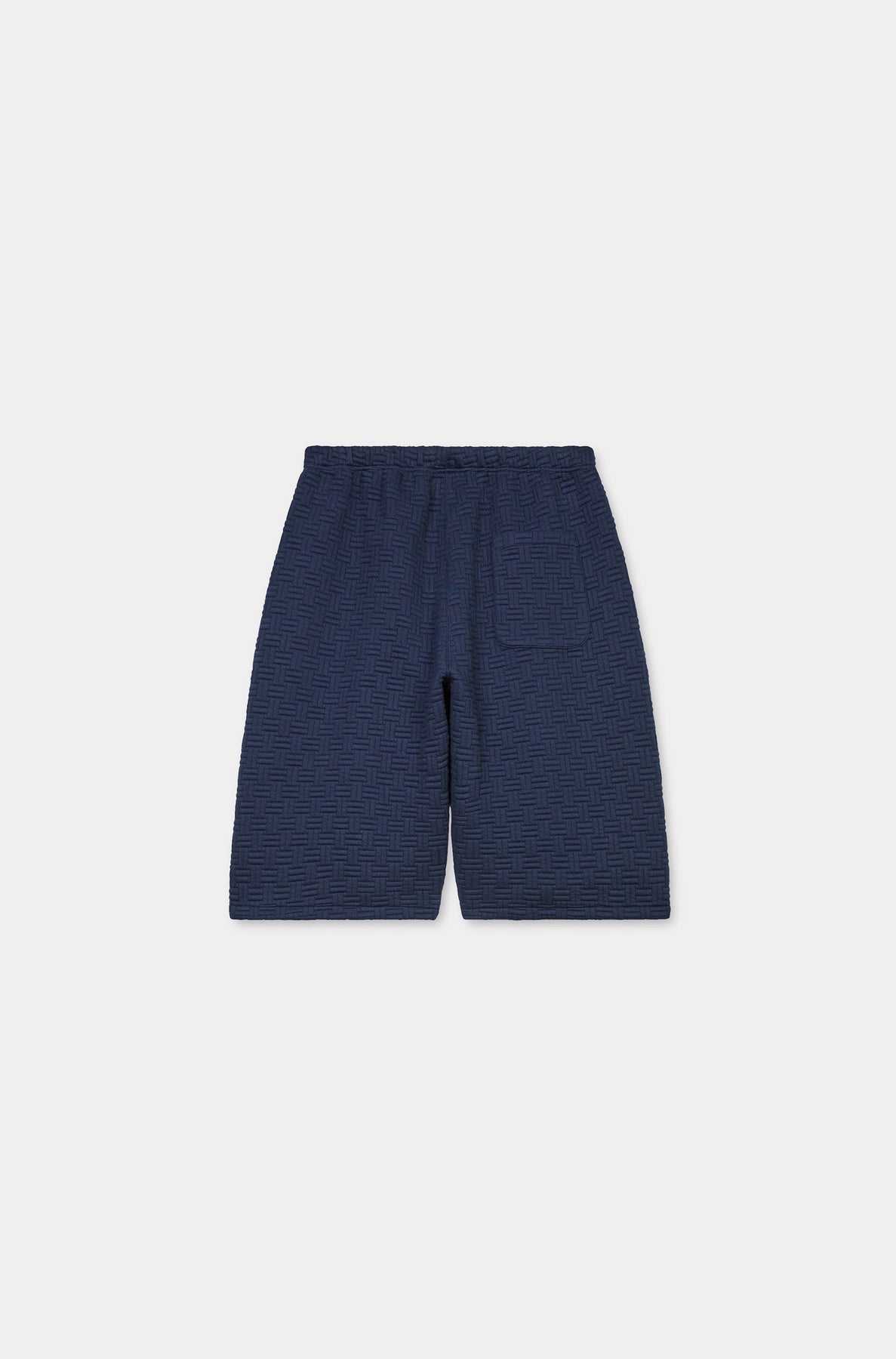 Kenzo Weave oversize embroidered shorts - Blue Black