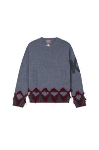 Pull tricotée Kenzo Constellation en laine - Middle Grey