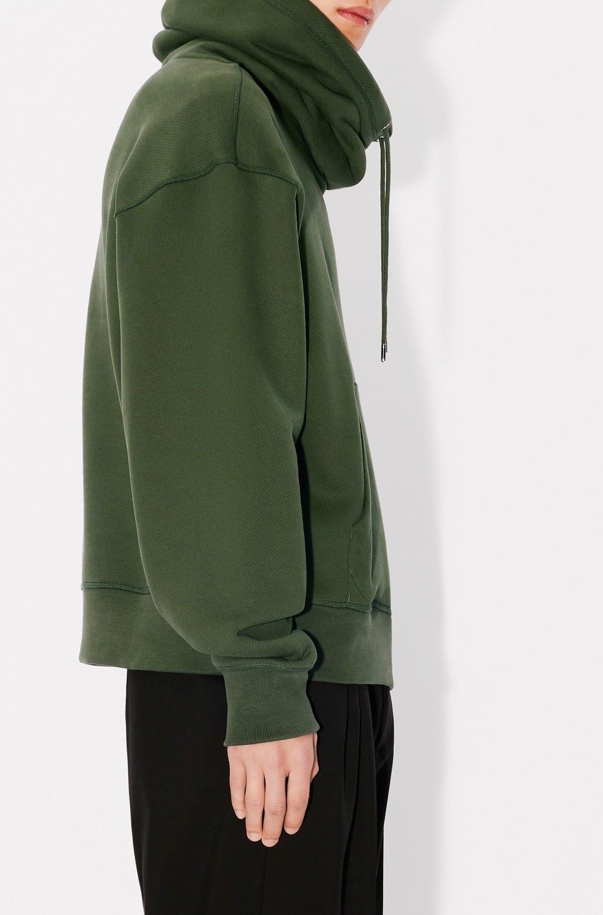 Sweatshirt à col tube brodé Kenzo Kube - Dark Khaki