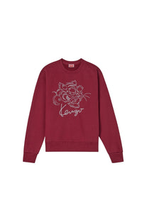 Sweatshirt brodé Kenzo Star Tiger - Bordeaux