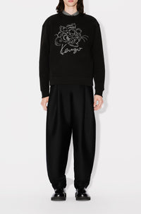 Sweatshirt brodé Kenzo Star Tiger - Black