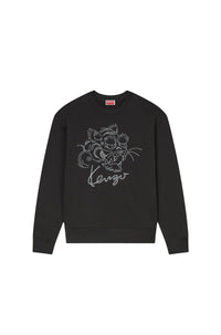 Sweatshirt brodé Kenzo Star Tiger - Black