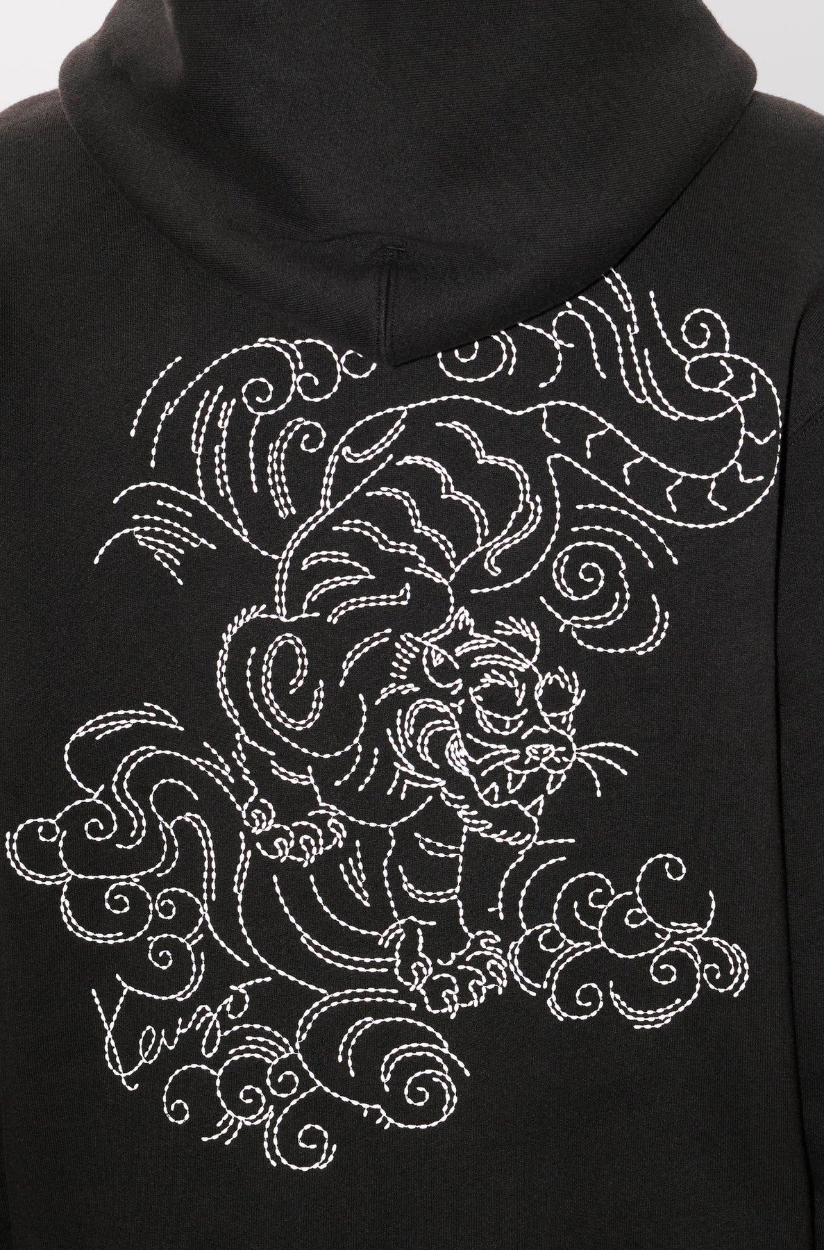 Sweatshirt à capuche brodé Kenzo Star Tiger - Black