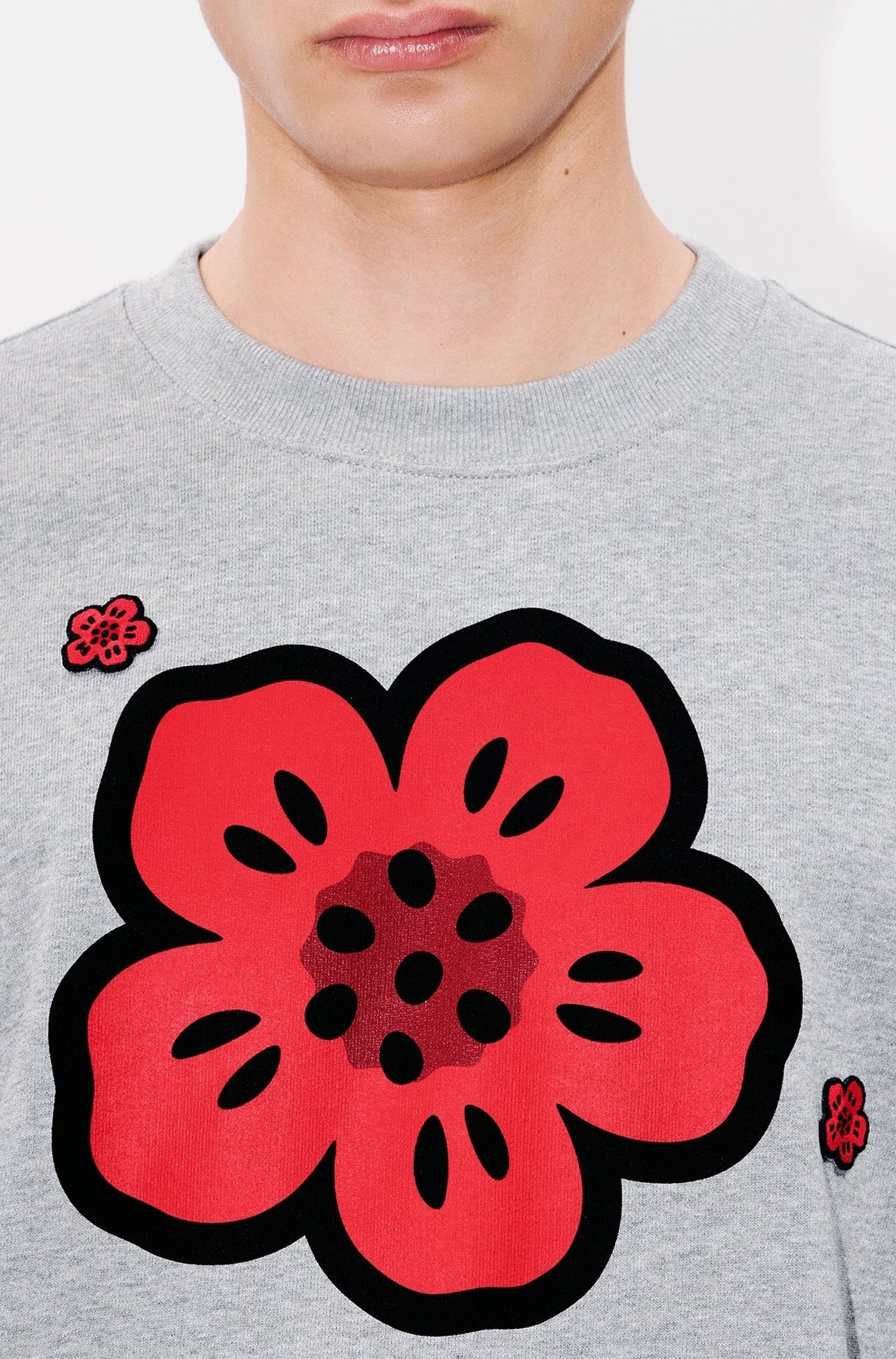 Sweatshirt brodé Boke Flower - Pearl Grey