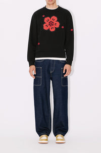 Sweatshirt brodé Boke Flower - Black