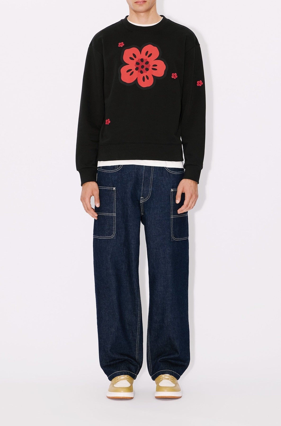 Sweatshirt brodé Boke Flower - Black