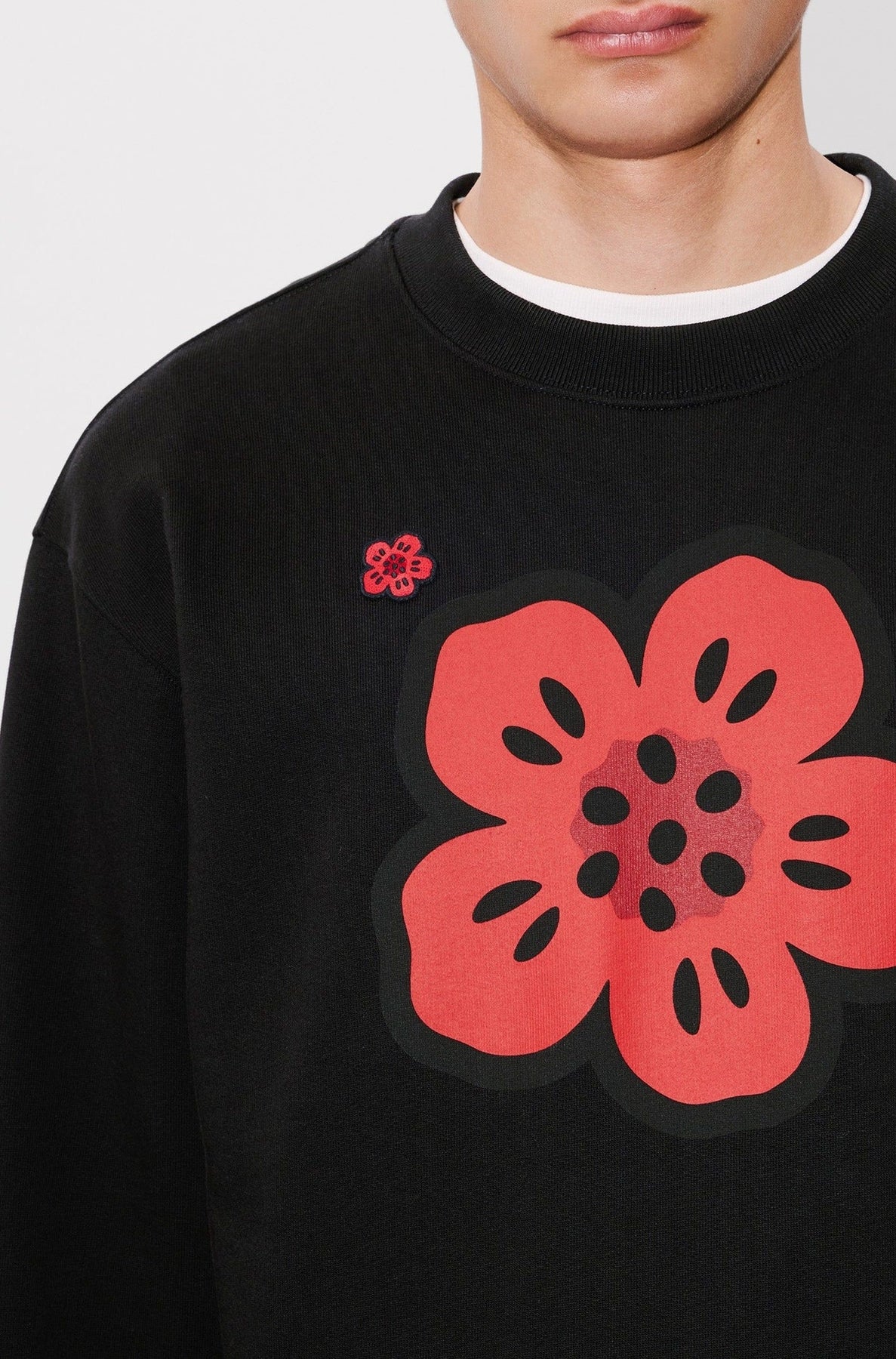 Sweatshirt brodé Boke Flower - Black