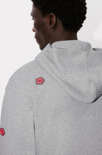 Sweatshirt à capuche brodé Boke Flower - Pearl Grey