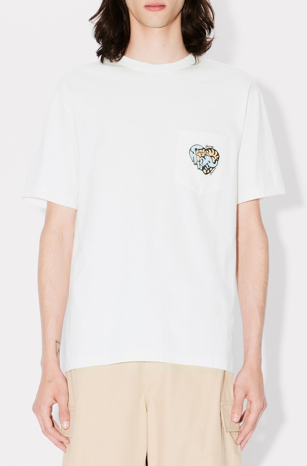 T-shirt Kenzo Jungle Heart - Off White