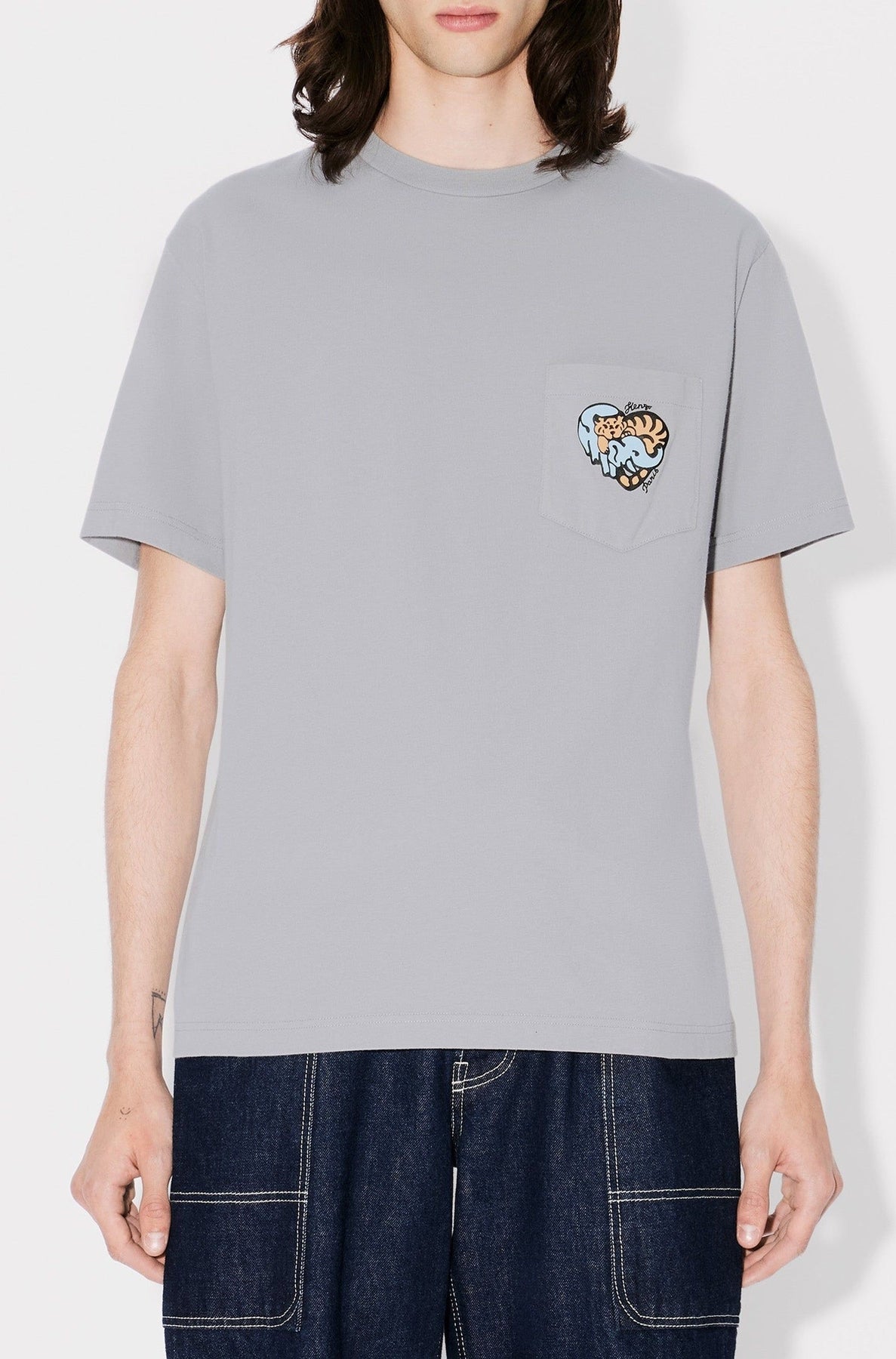 T-shirt Kenzo Jungle Heart - Middle Grey