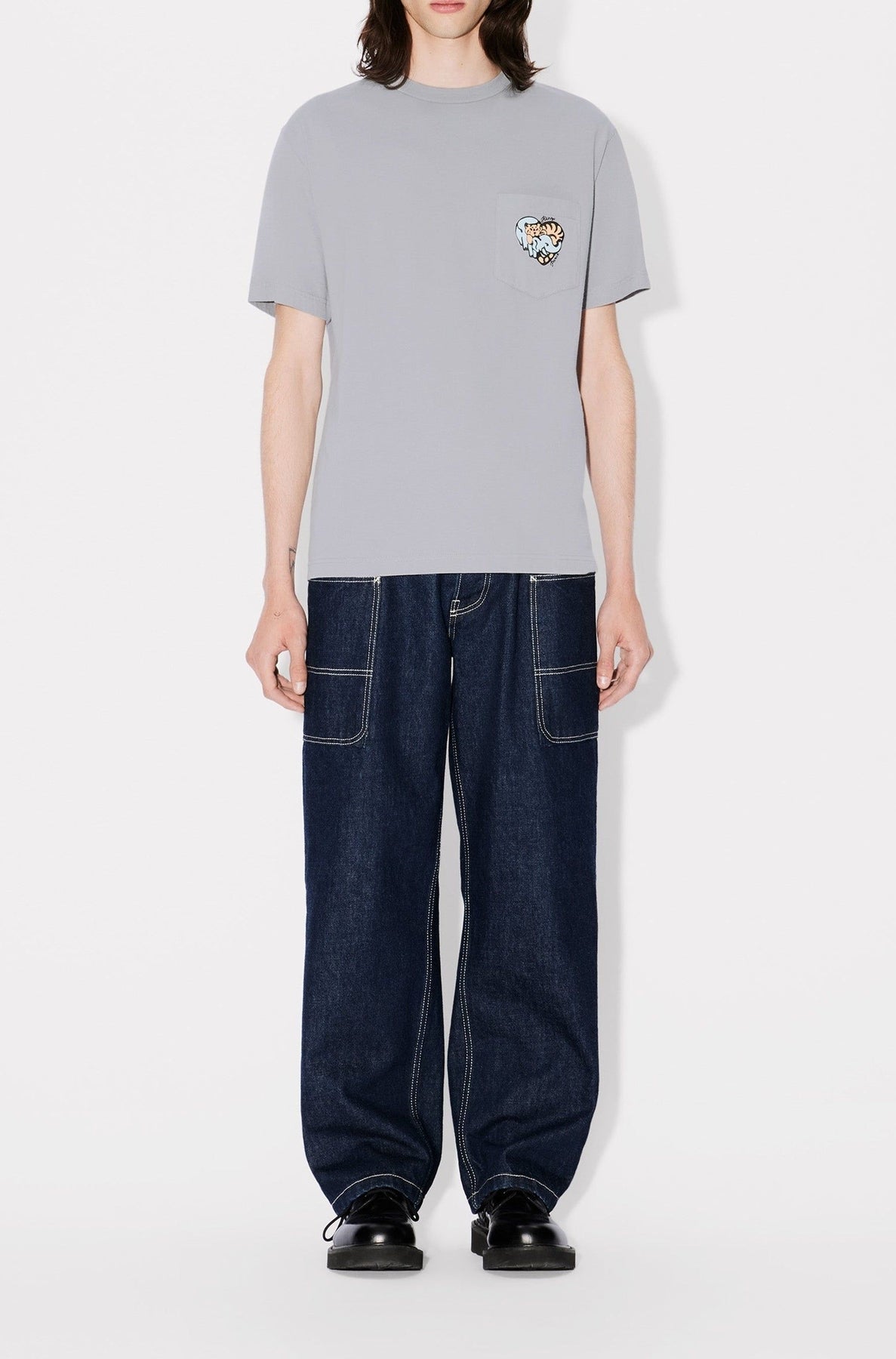 T-shirt Kenzo Jungle Heart - Middle Grey