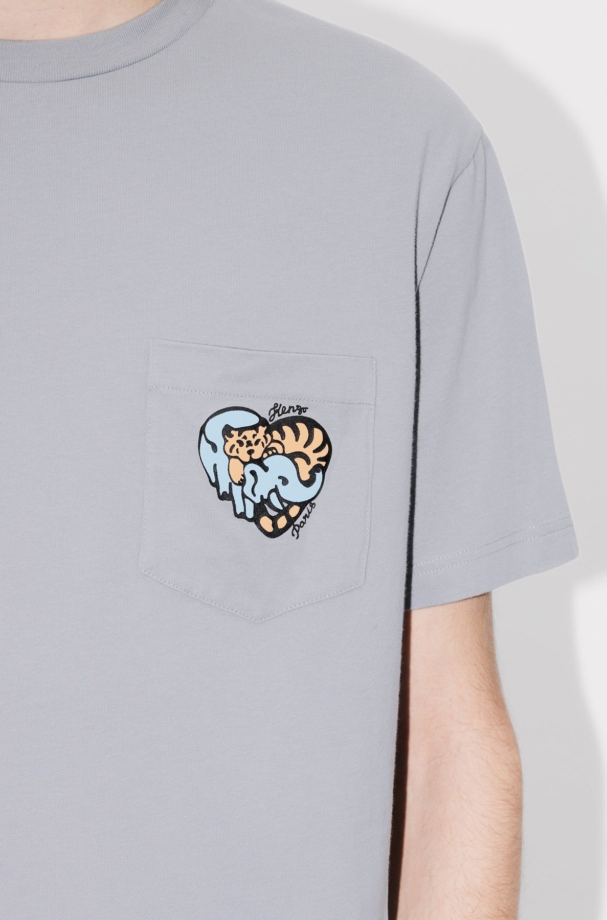 T-shirt Kenzo Jungle Heart - Middle Grey