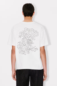 Oversized embroidered T-shirt Kenzo Star Tiger - Off White