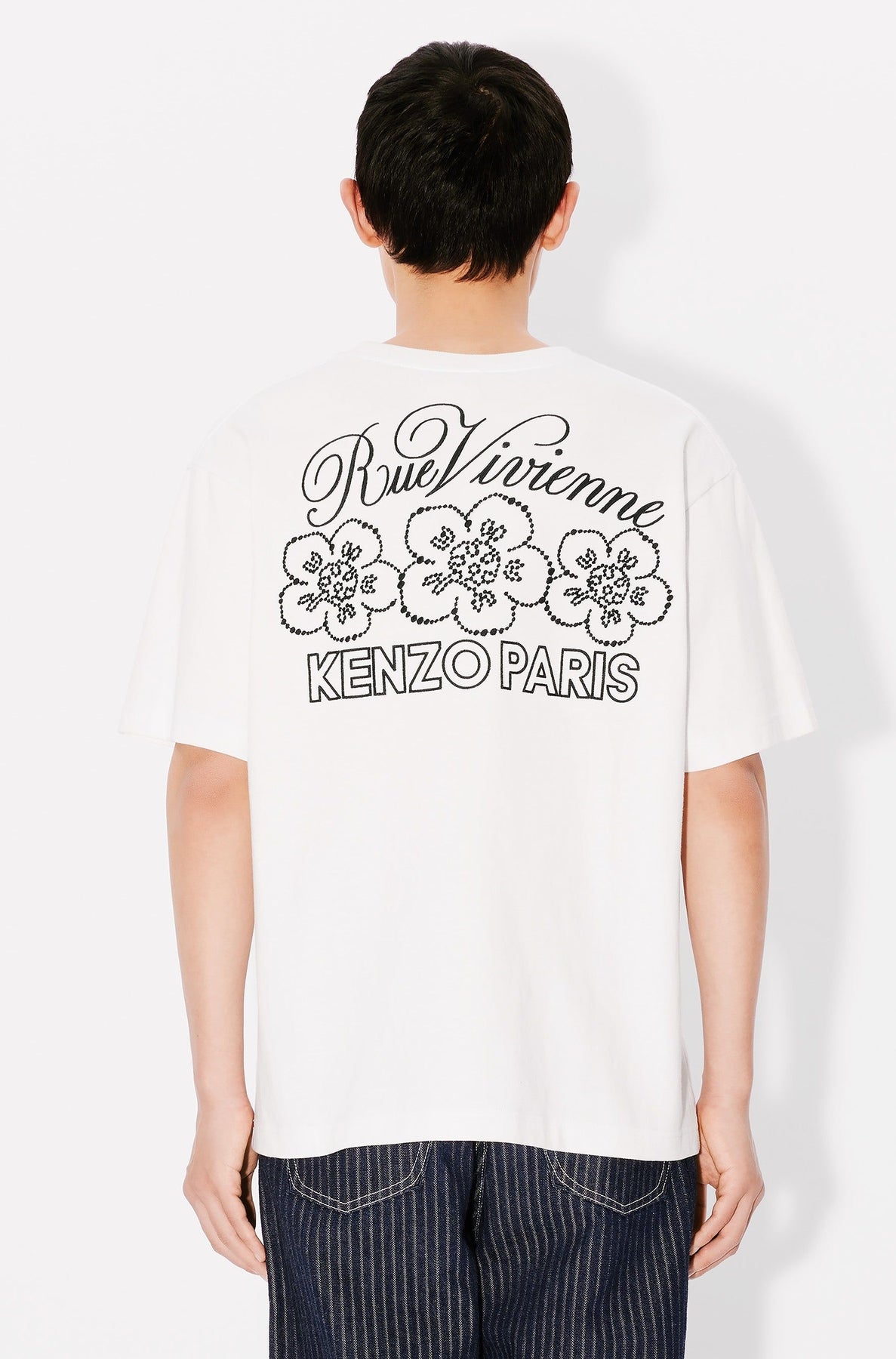 T-shirt oversize brodé Kenzo Constellation - Off White