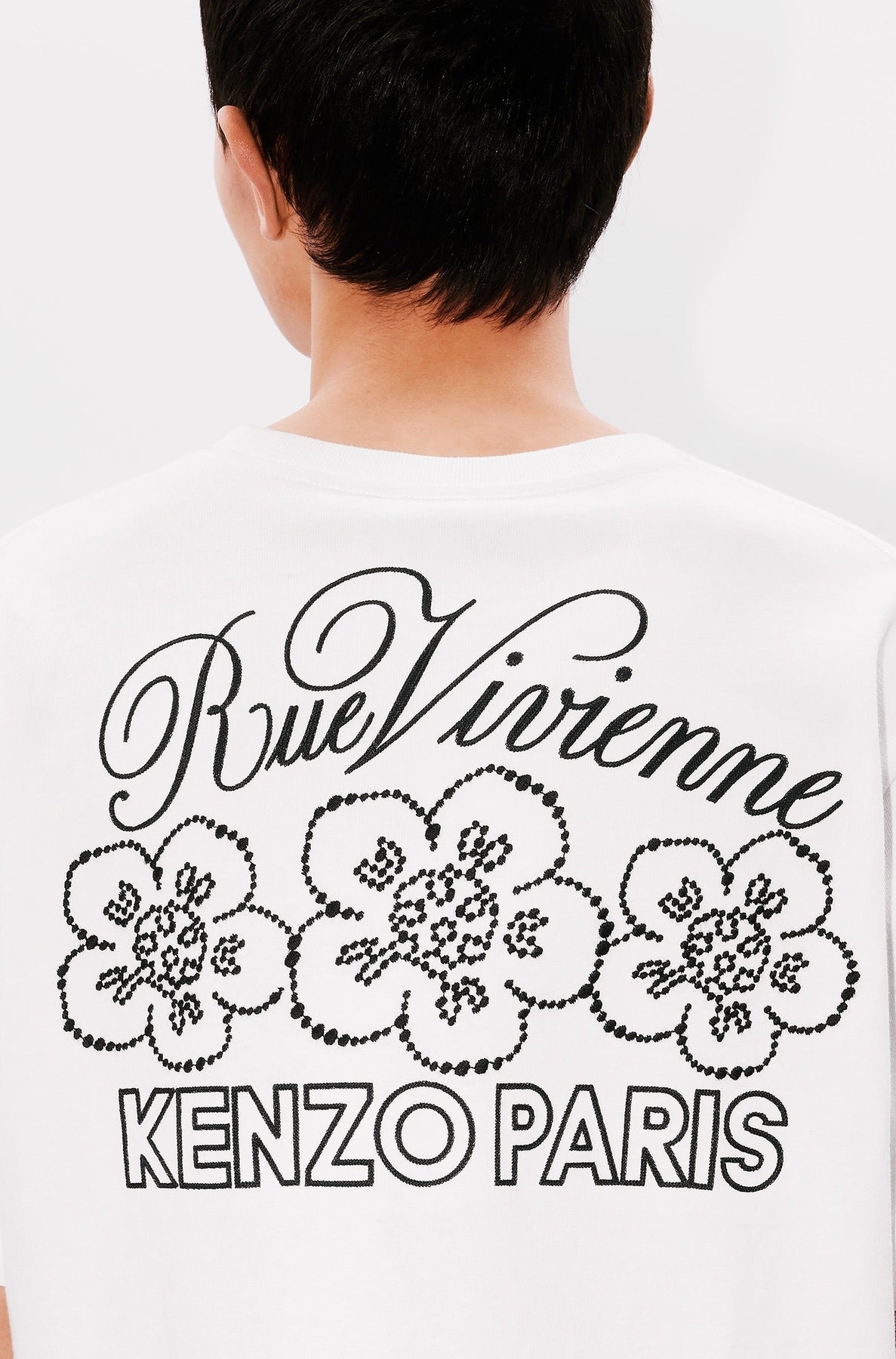 T-shirt oversize brodé Kenzo Constellation - Off White