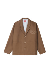 Veste workwear brodée Kenzo Archive 197 - Tabac