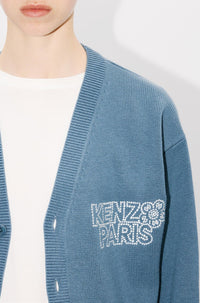 Cardigan brodé Kenzo Constellation en laine - Blue