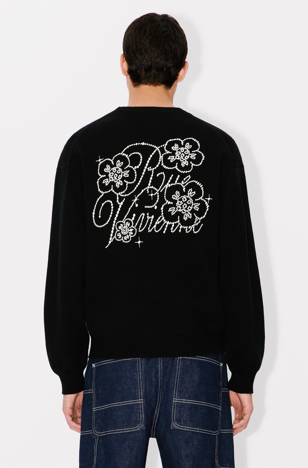 Cardigan brodé Kenzo Constellation en laine - Black
