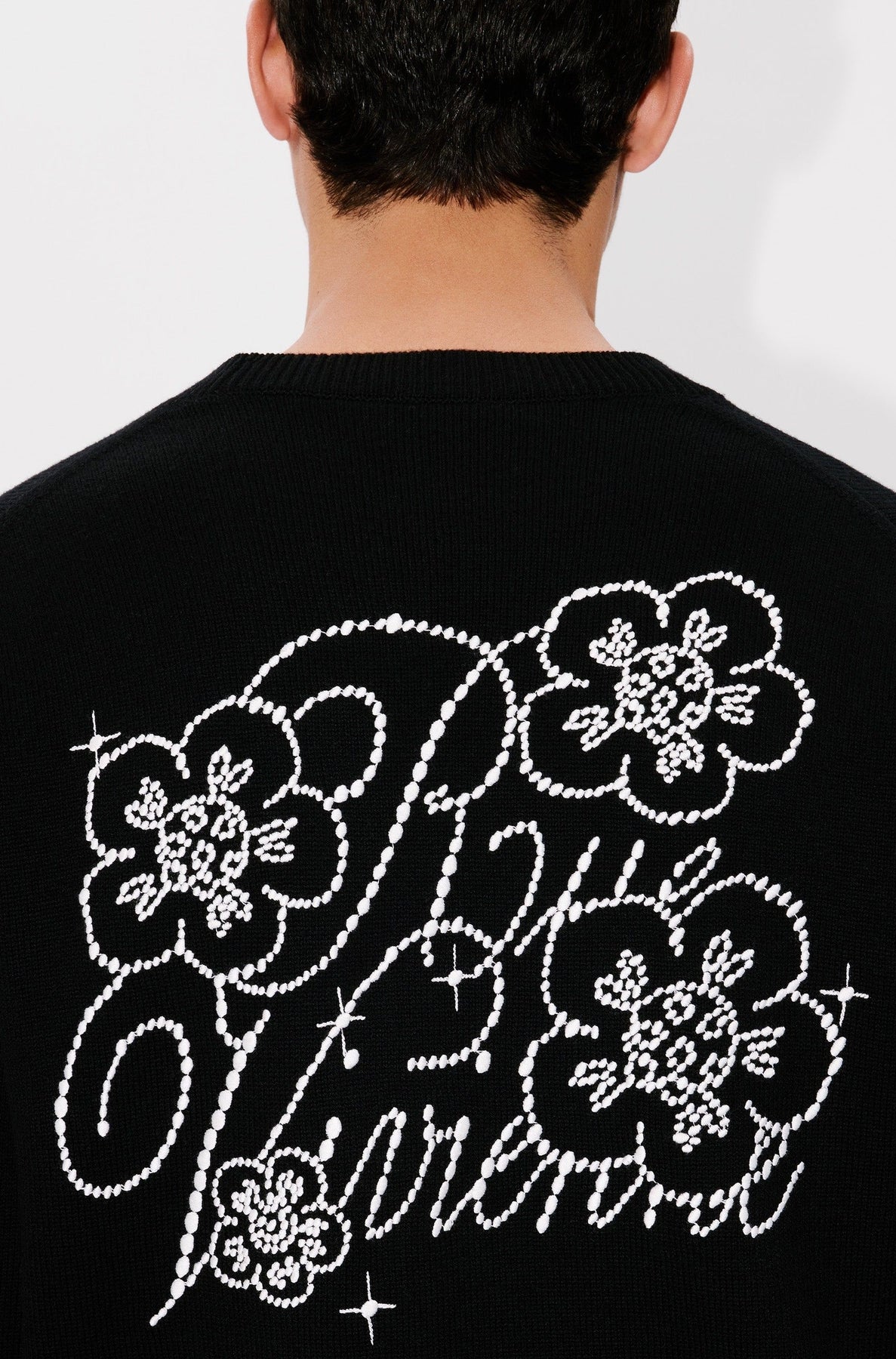 Cardigan brodé Kenzo Constellation en laine - Black