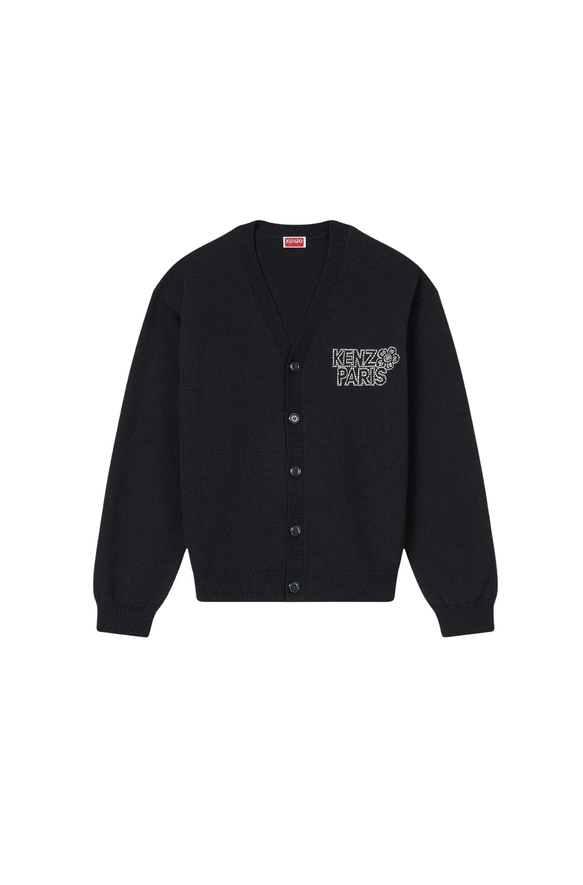Cardigan brodé Kenzo Constellation en laine - Black