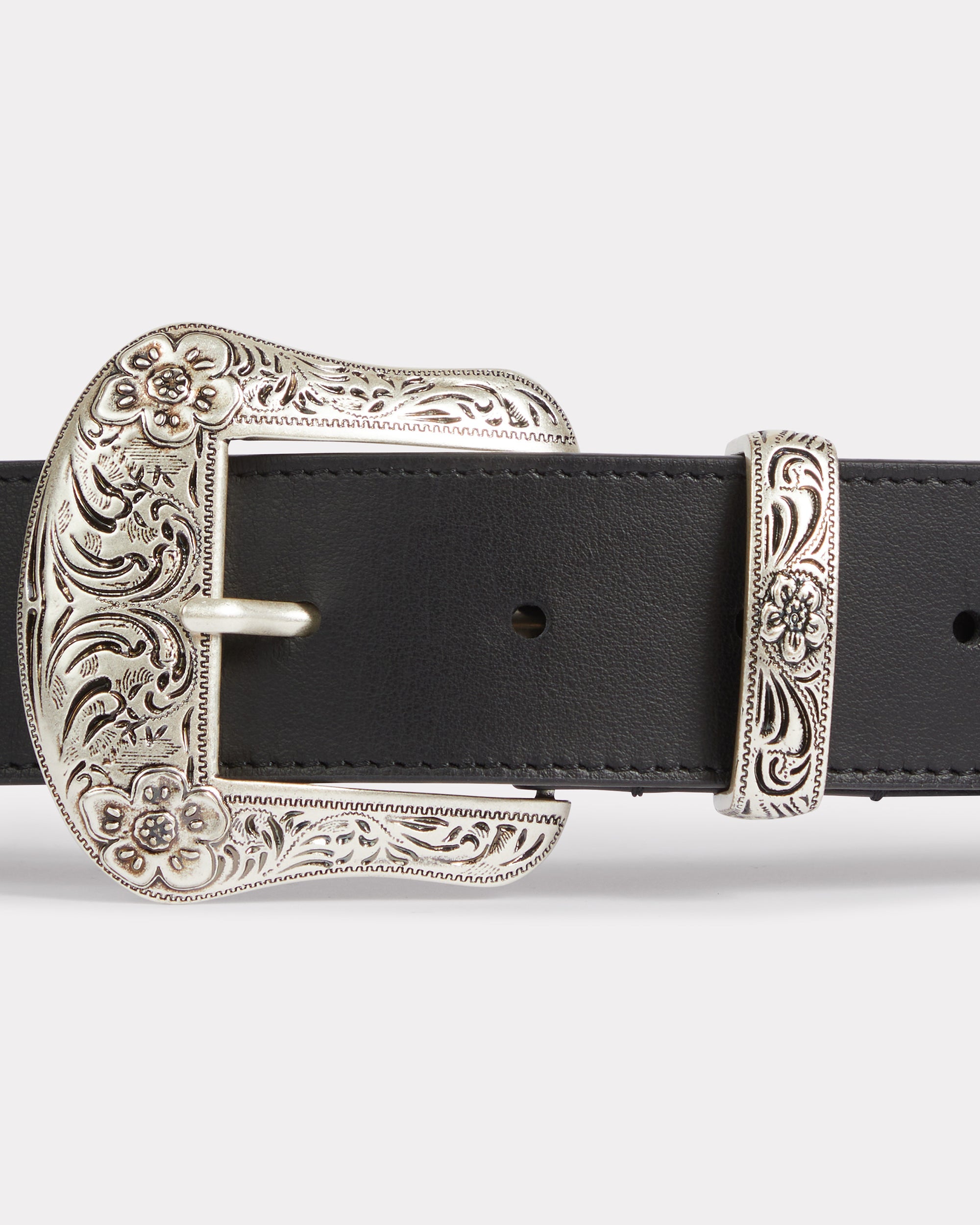 Ceinture western Kenzo Buckle en cuir - Black