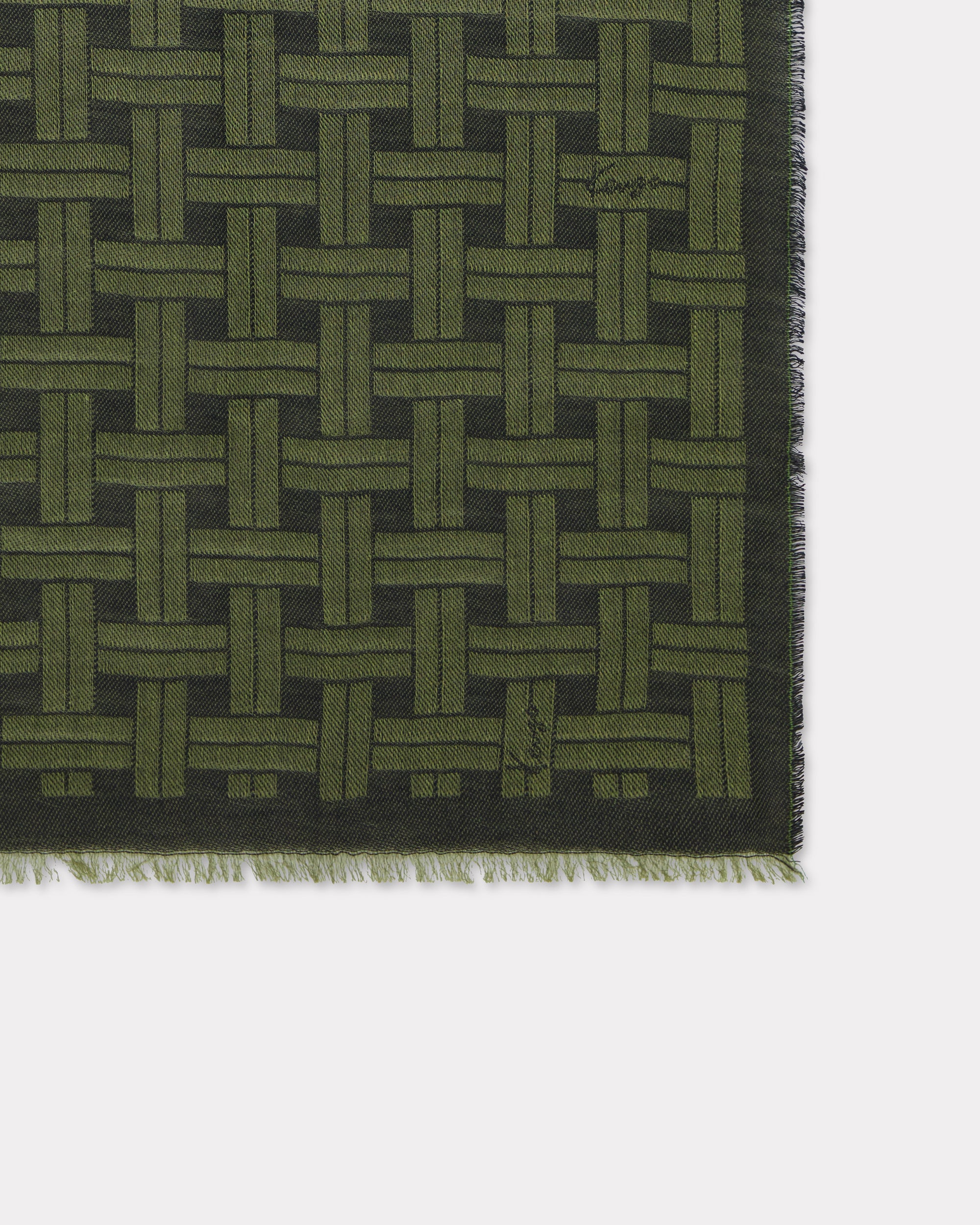 Étole Kenzo Weave en laine - Dark Khaki