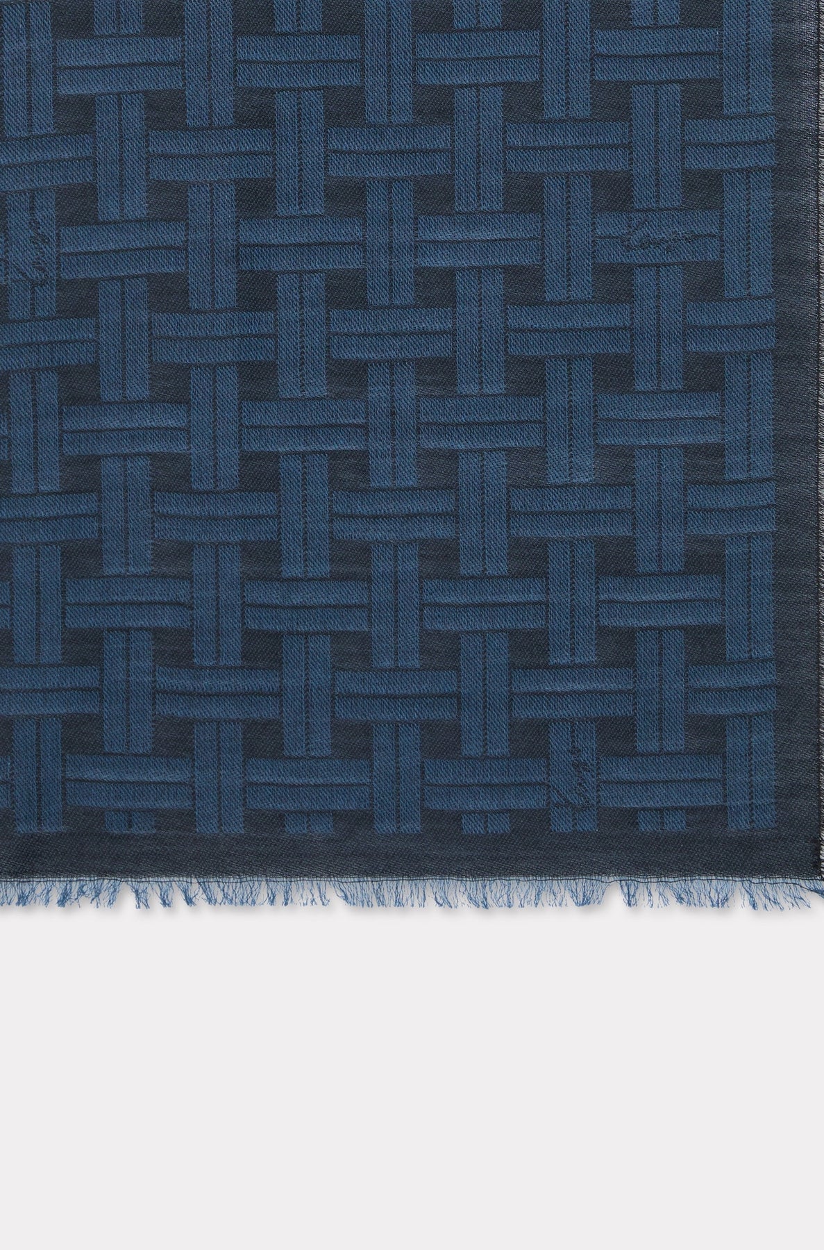 Kenzo Weave Wool Stole - Midnight Blue
