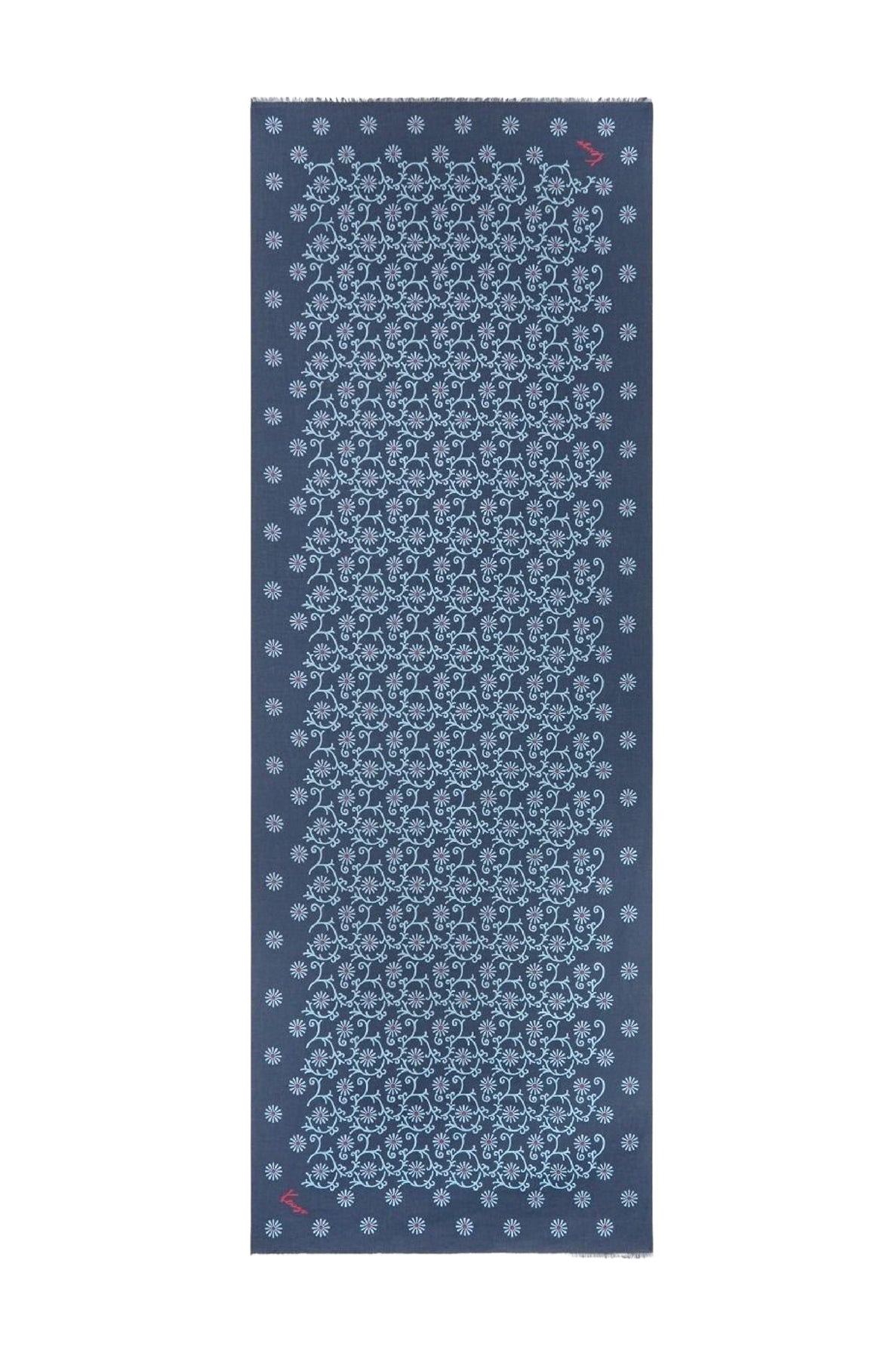 Kenzo Marguerite Stole - Blue Black