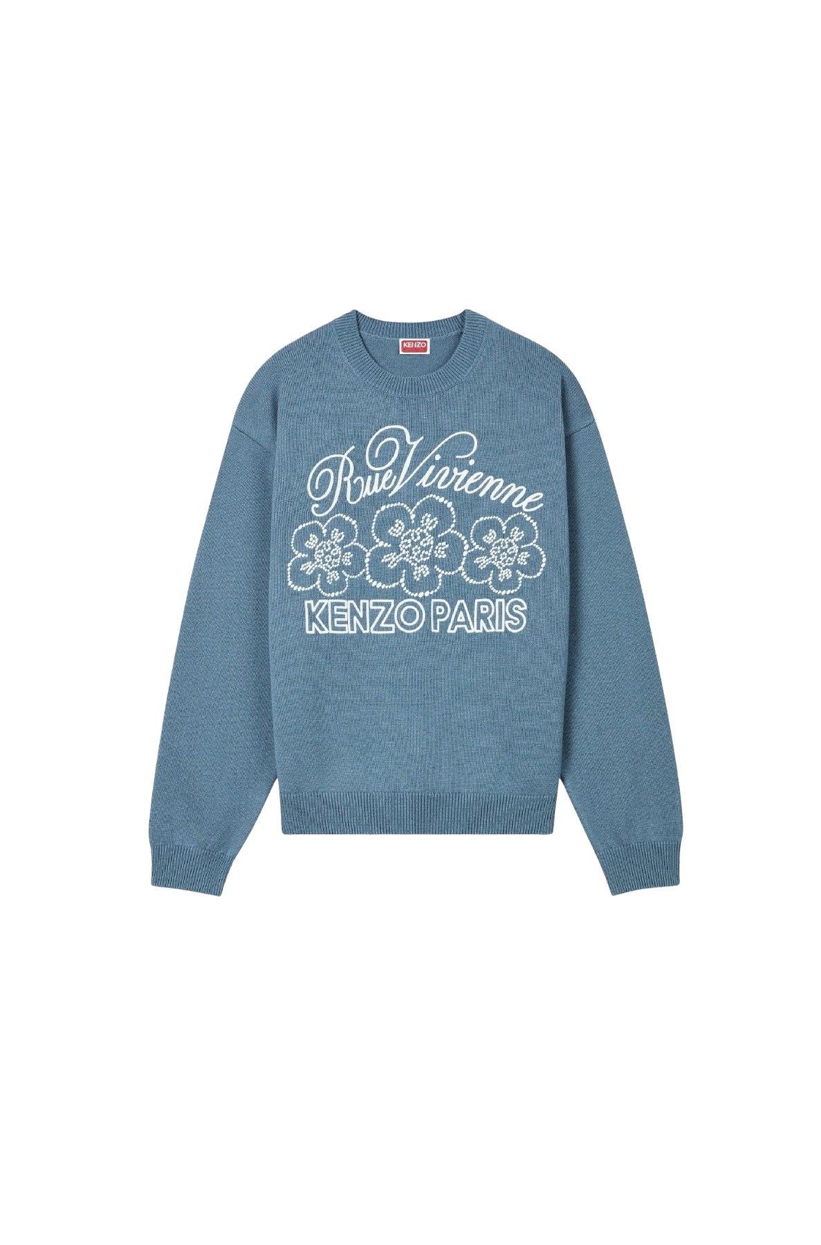Pull brodé Kenzo Constellation en laine - Blue