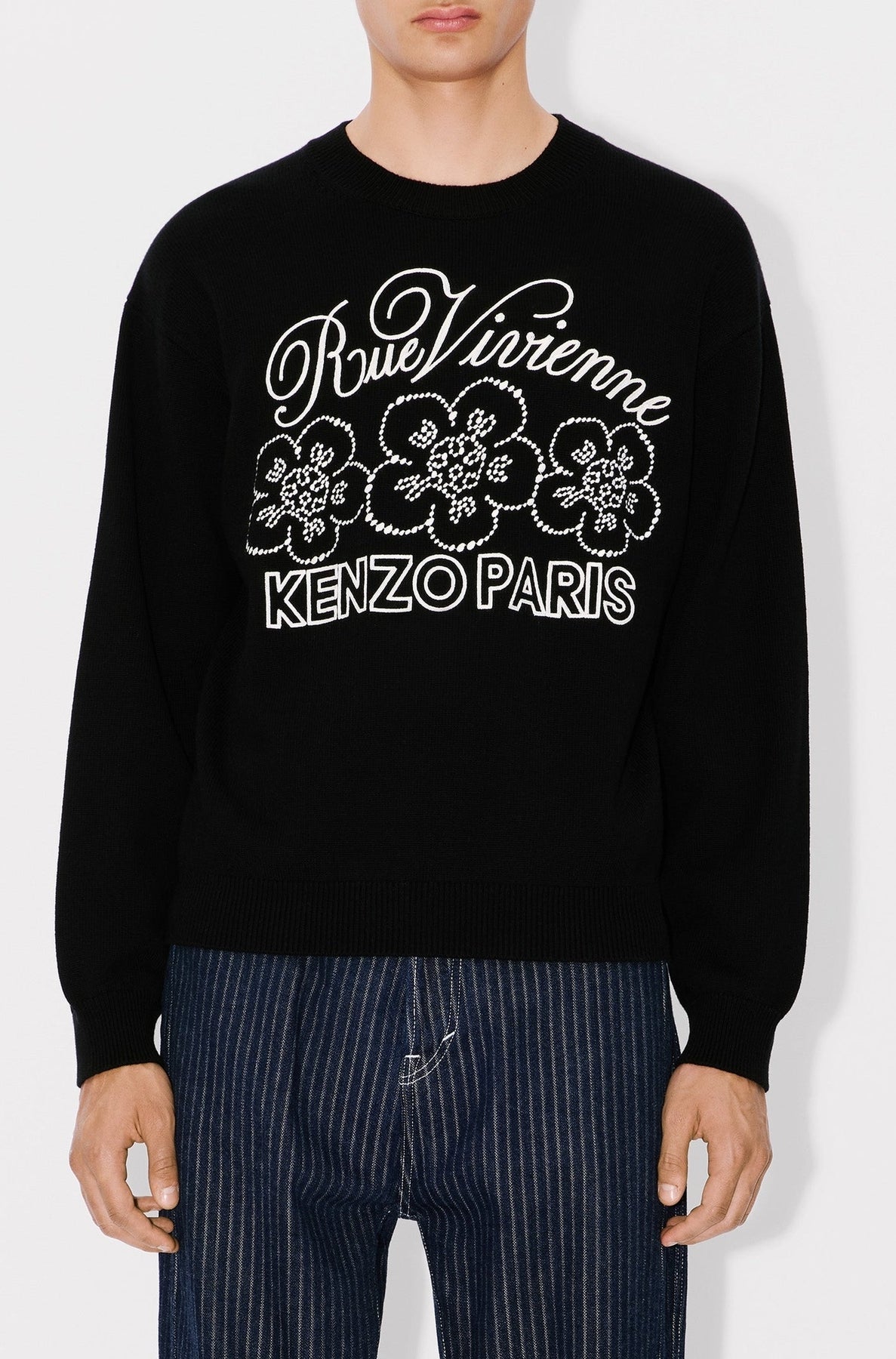 Pull brodé Kenzo Constellation en laine - Black