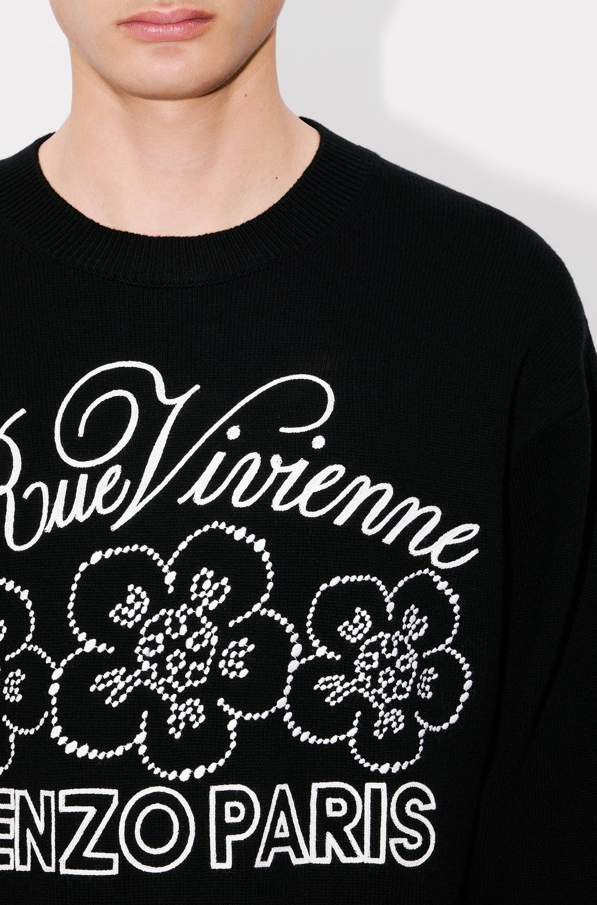 Pull brodé Kenzo Constellation en laine - Black