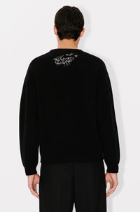 Pull brodé Kenzo Star Tiger en laine - Black
