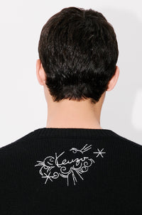 Pull brodé Kenzo Star Tiger en laine - Black