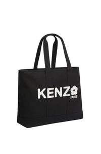 Boke Flower 2.0 large canvas tote bag - Black