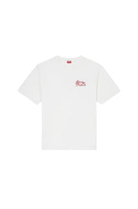 Oversized embroidered T-shirt Kenzo Jungle Heart - Off White