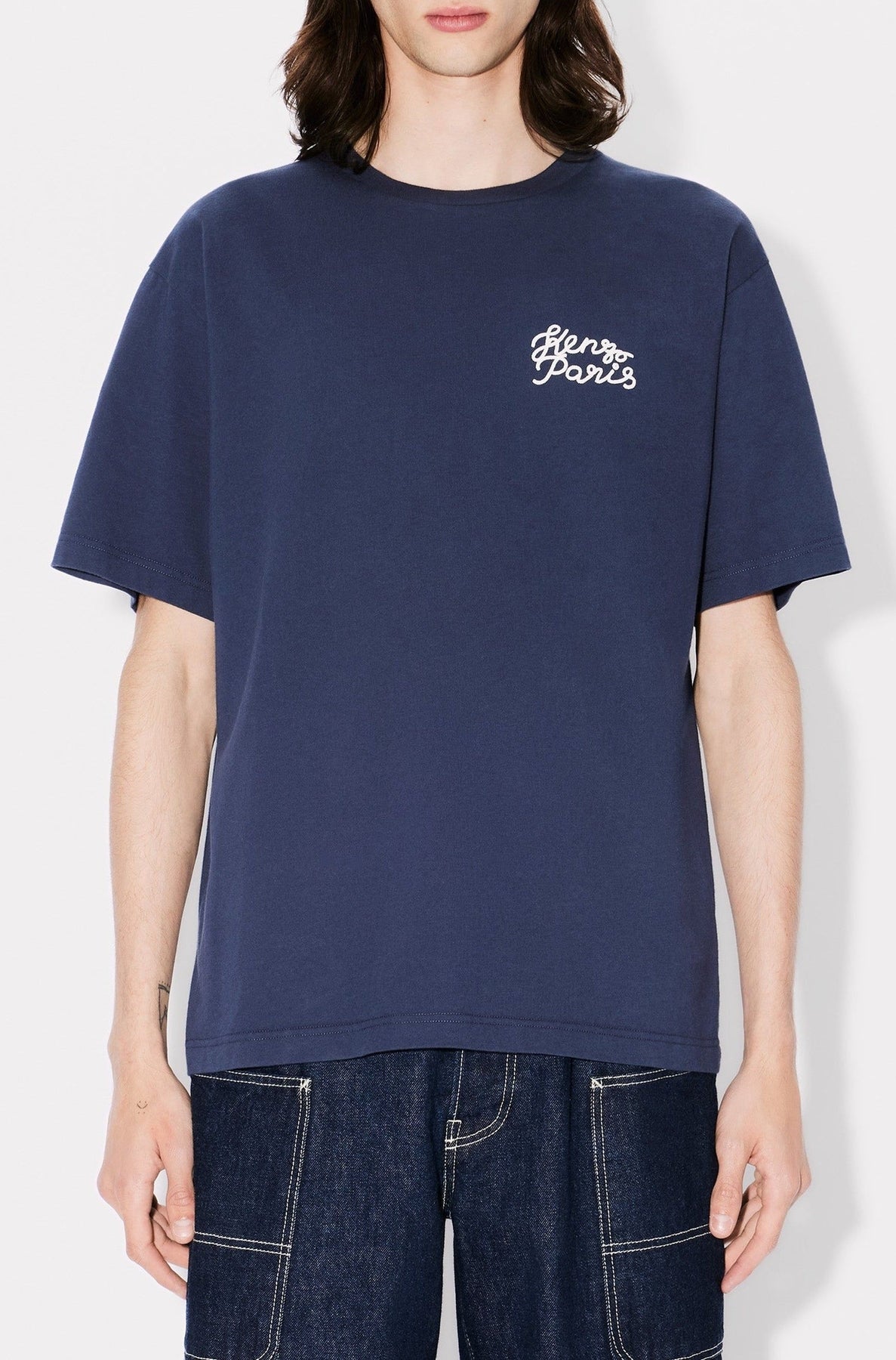 T-shirt oversize brodé Kenzo Jungle Heart - Midnight Blue