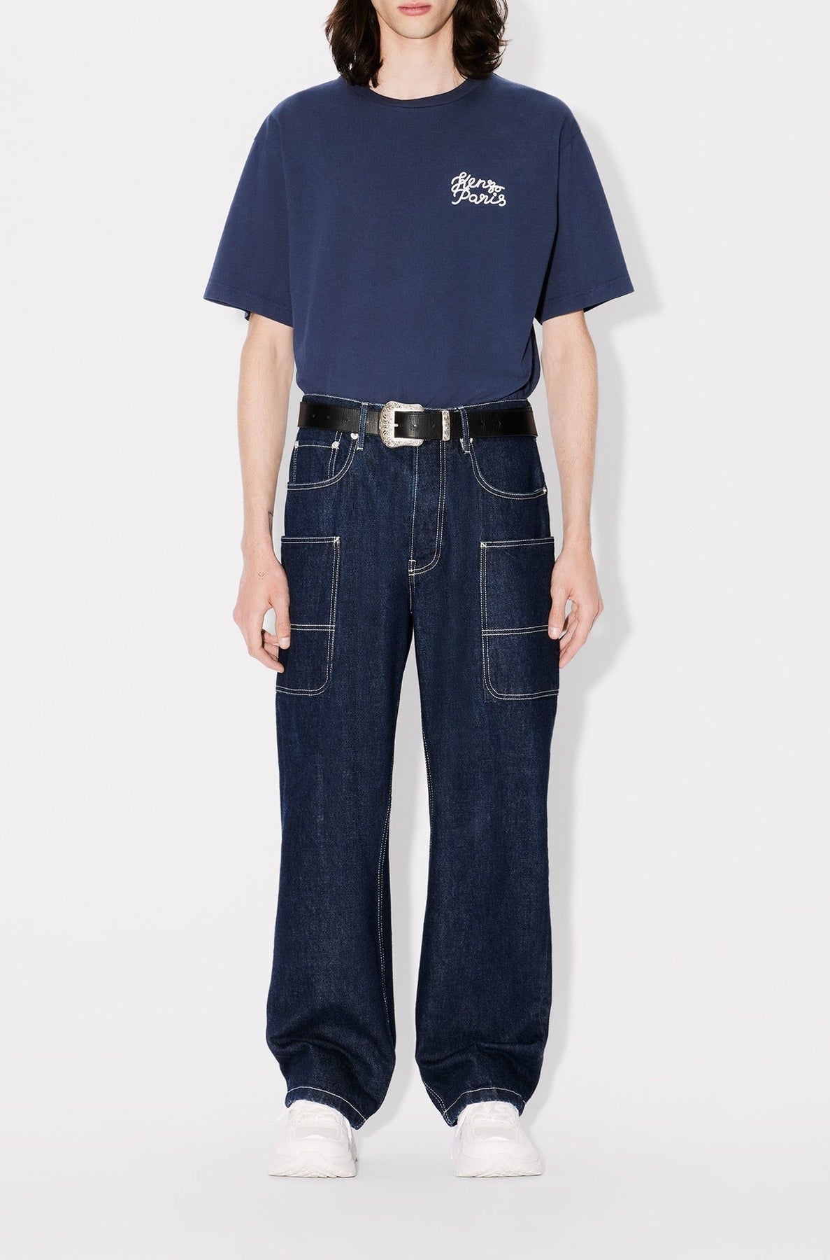 T-shirt oversize brodé Kenzo Jungle Heart - Midnight Blue