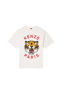 T-shirt oversize Lucky Tiger - Off White